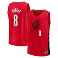 tocy PT.Blazers #8 Deni Avdija Fanatics Red Fast Break Player Jerseys - Statement Edition