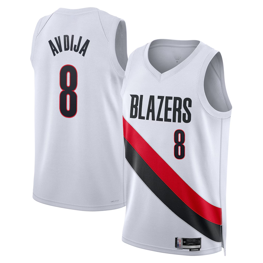 tocy PT.Blazers #8 Deni Avdija White Swingman Jerseys - Association Edition