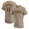 tocy S.Diego Padres #11 Yu Darvish Player Khaki Home Limited Elite Stitched Jerseys