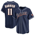 tocy S.Diego Padres #11 Yu Darvish Player Navy Cooperstown Collection Limited Home Stitched Jerseys