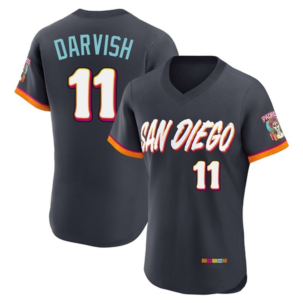 tocy S.Diego Padres #11 Yu Darvish Player Obsidian 2026 City Connect Home Elite T-shirt Stitched Jerseys