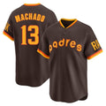 tocy S.Diego Padres #13 Manny Machado Player Brown Home Cooperstown Collection Replica Game Stitched Jerseys