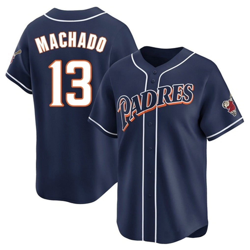 tocy S.Diego Padres #13 Manny Machado Player Navy Cooperstown Collection Limited Home Stitched Jerseys