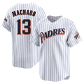 tocy S.Diego Padres #13 Manny Machado Player White Cooperstown Collection Limited Home Stitched Jerseys