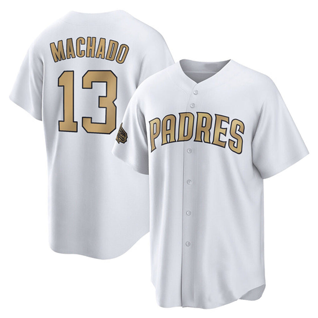 tocy S.Diego Padres #13 Manny Machado Player White Replica All-Star Game Home Stitched Jerseys