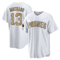 tocy S.Diego Padres #13 Manny Machado Player White Replica All-Star Game Home Stitched Jerseys