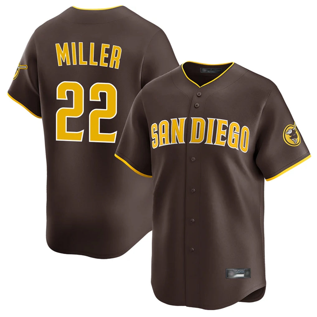 tocy S.Diego Padres #22 Mason Miller Player Brown Home Limited Stitched Jerseys