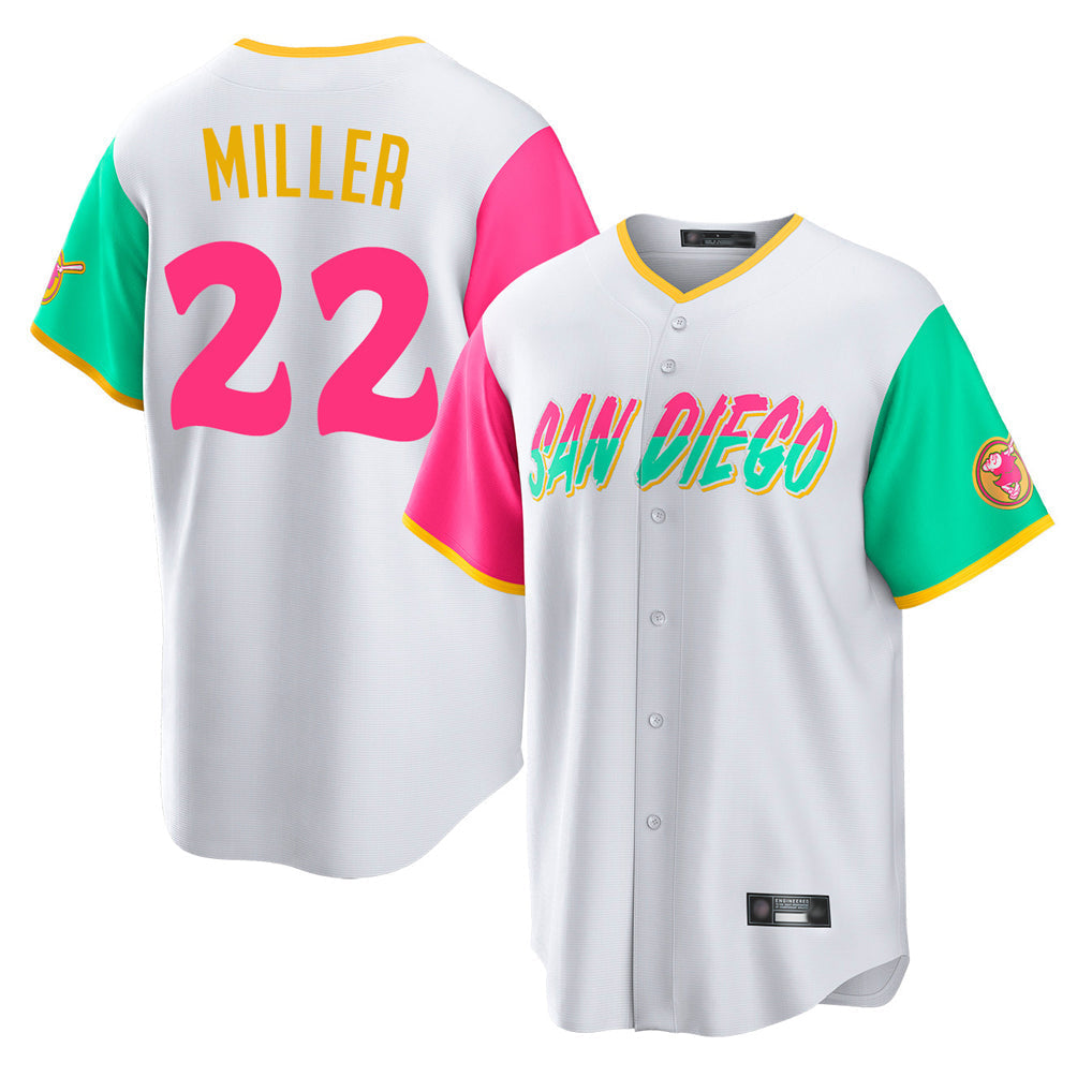tocy S.Diego Padres #22 Mason Miller Player White City Connect Home Game Stitched Jerseys