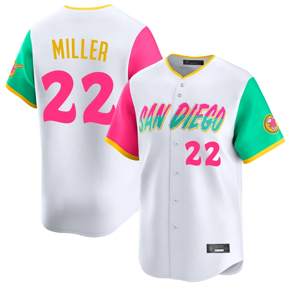 tocy S.Diego Padres #22 Mason Miller Player White City Connect Home Limited Stitched Jerseys