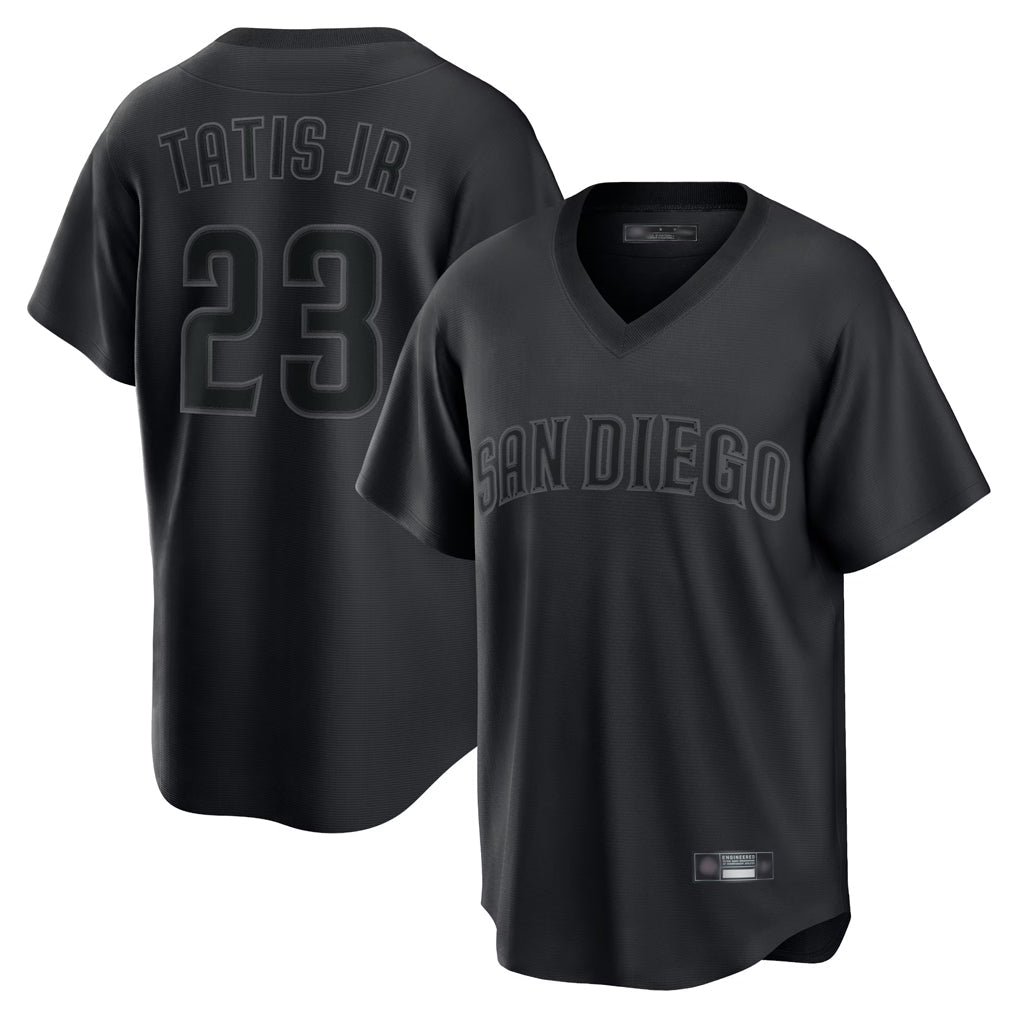 tocy S.Diego Padres #23 Fernando Tatis Jr Player Black Home Game T-shirt Stitched Jerseys