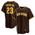 tocy S.Diego Padres #23 Fernando Tatis Jr Player Brown Alternate Replica Game Stitched Jerseys