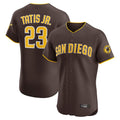 tocy S.Diego Padres #23 Fernando Tatis Jr Player Brown Home Limited Elite Stitched Jerseys