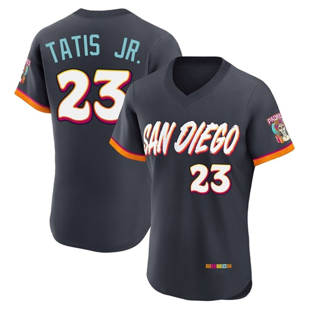 tocy S.Diego Padres #23 Fernando Tatis Jr Player Obsidian 2026 City Connect Home Elite T-shirt Stitched Jerseys