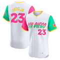 tocy S.Diego Padres #23 Fernando Tatis Jr Player White City Connect Home Limited Elite Stitched Jerseys
