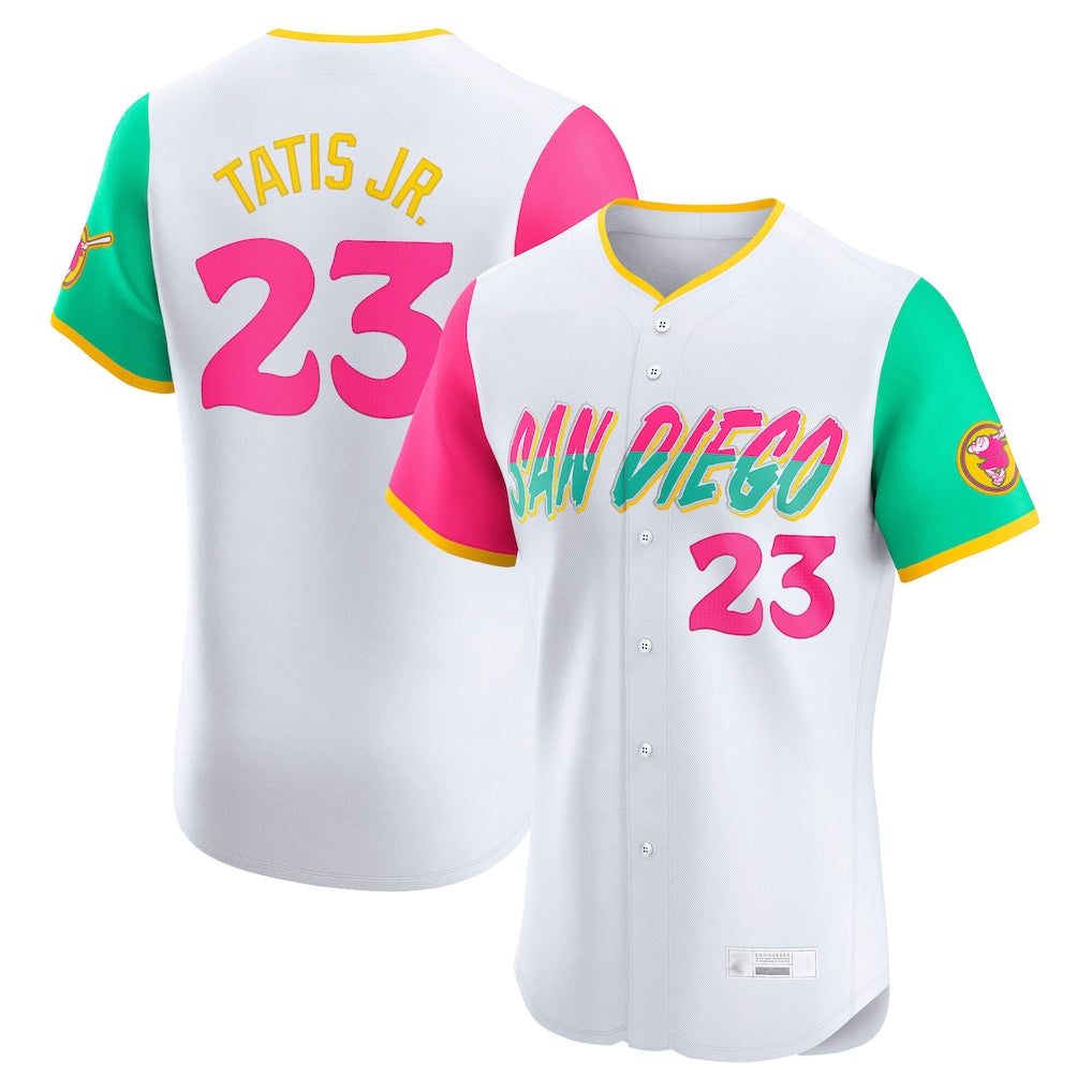 tocy S.Diego Padres #23 Fernando Tatis Jr Player White City Connect Home Limited Elite Stitched Jerseys