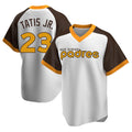 tocy S.Diego Padres #23 Fernando Tatis Jr Player White Home Cooperstown Collection Replica Game Stitched Jerseys