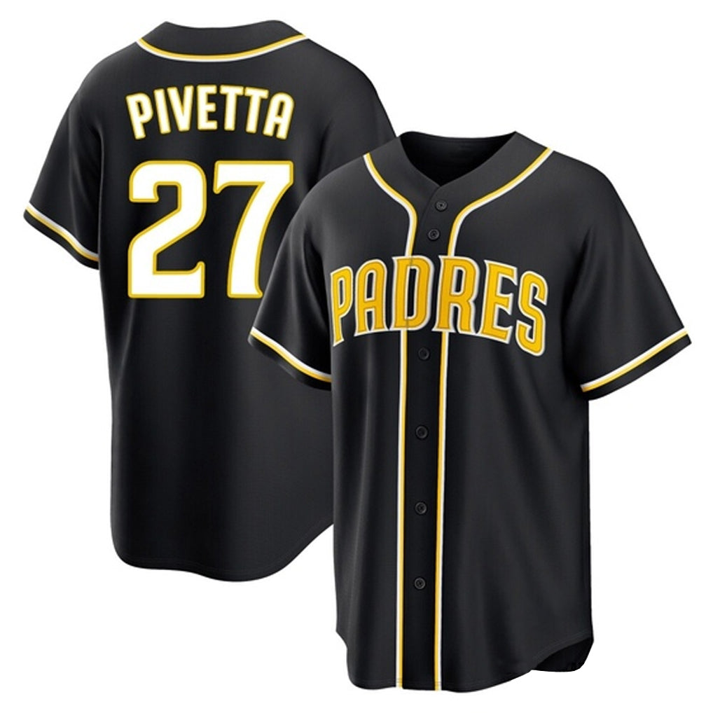 tocy S.Diego Padres #27 Nick Pivetta Player Black 2026 Fashion Home Stitched Jerseys
