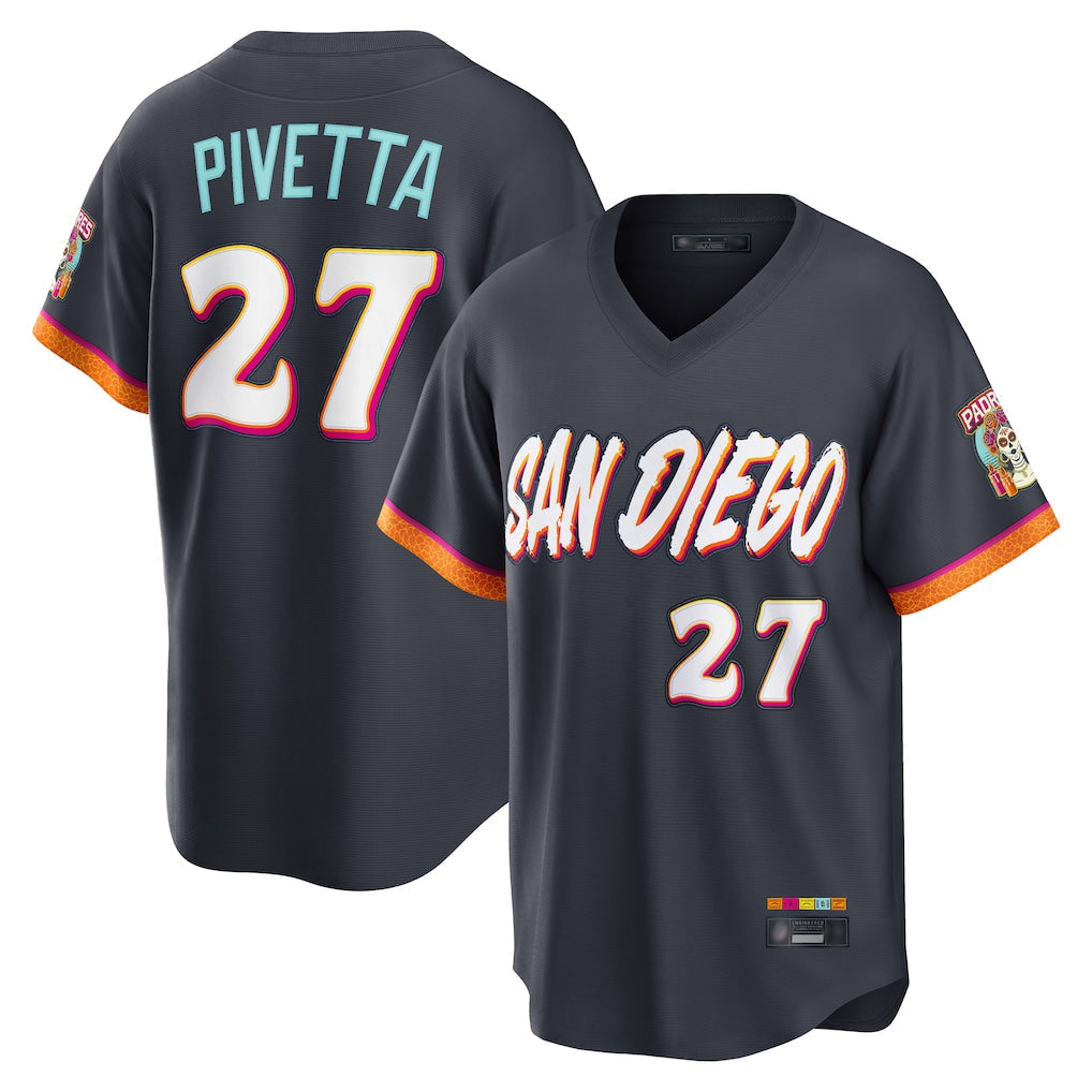 tocy S.Diego Padres #27 Nick Pivetta Player Obsidian 2026 City Connect Home Limited T-shirt Stitched Jerseys