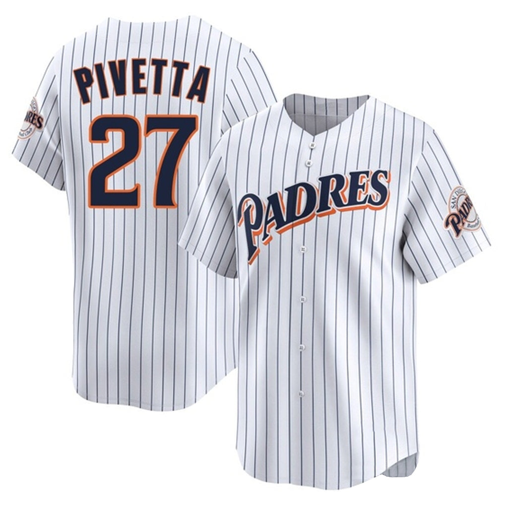 tocy S.Diego Padres #27 Nick Pivetta Player White Cooperstown Collection Limited Home Stitched Jerseys