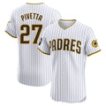 tocy S.Diego Padres #27 Nick Pivetta Player White Home Limited Elite Stitched Jerseys