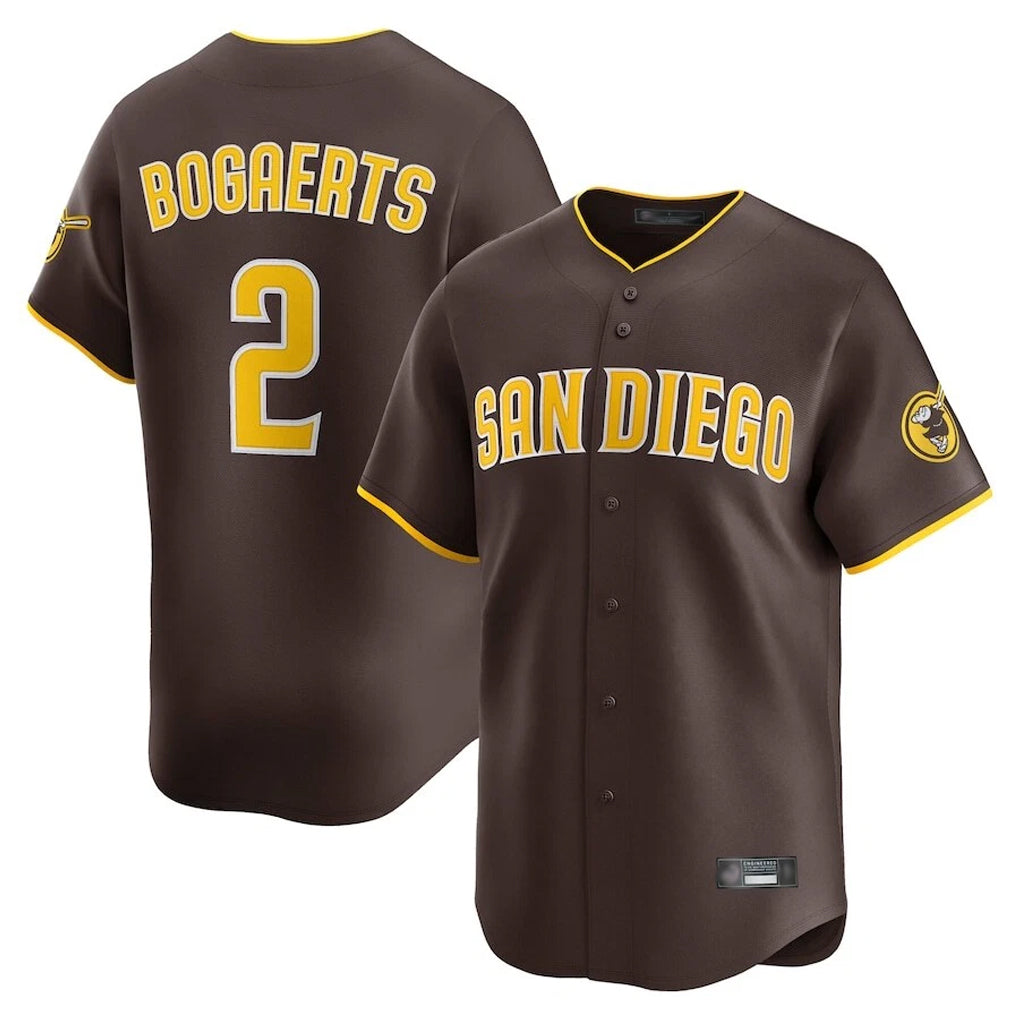 tocy S.Diego Padres #2 Xander Bogaerts Player Brown Home Limited Stitched Jerseys