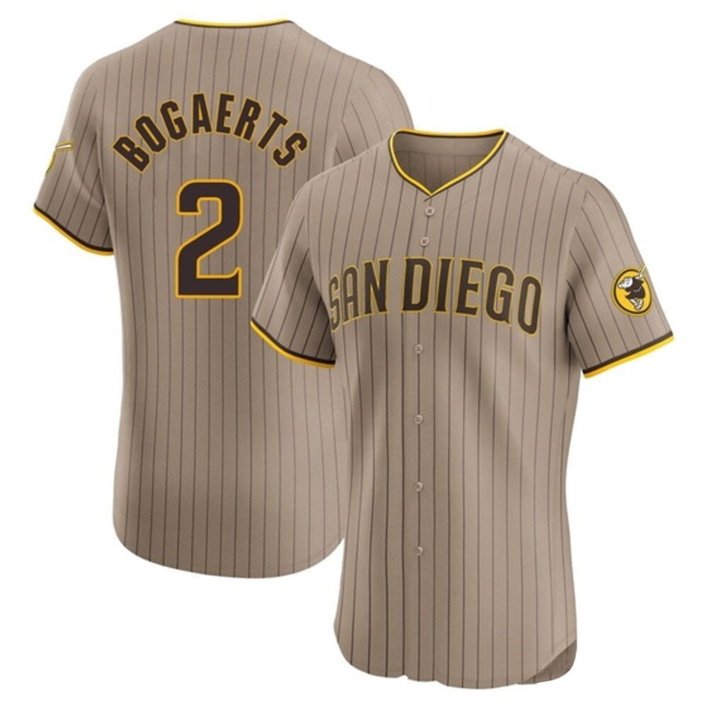 tocy S.Diego Padres #2 Xander Bogaerts Player Khaki Home Limited Elite Stitched Jerseys