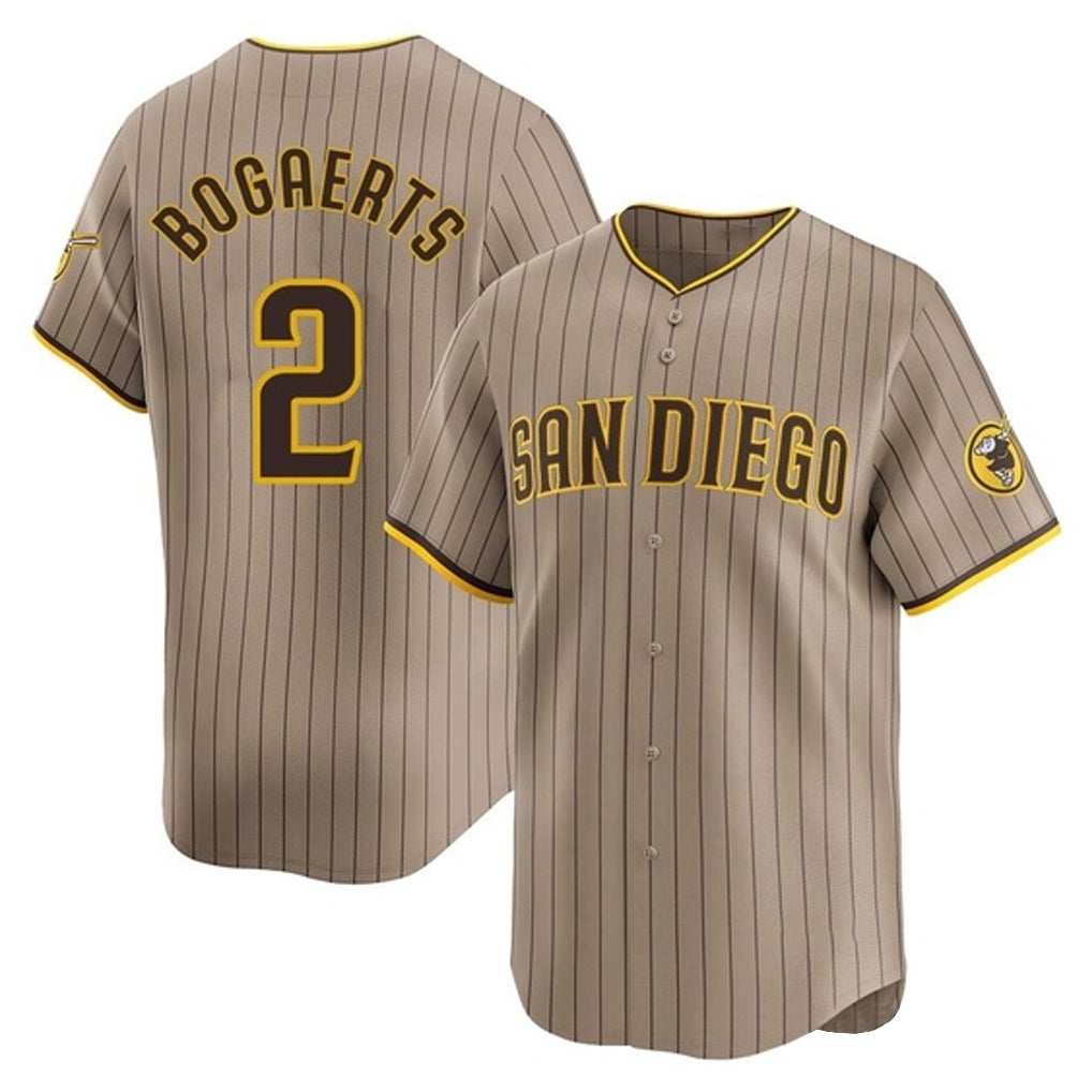 tocy S.Diego Padres #2 Xander Bogaerts Player Khaki Home Limited Stitched Jerseys
