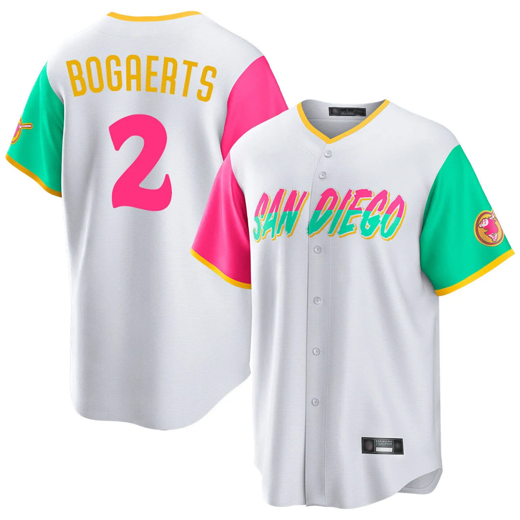 tocy S.Diego Padres #2 Xander Bogaerts Player White City Connect Home Game Stitched Jerseys