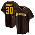tocy S.Diego Padres #30 Gavin Sheets Player Brown Home Game Stitched Jerseys