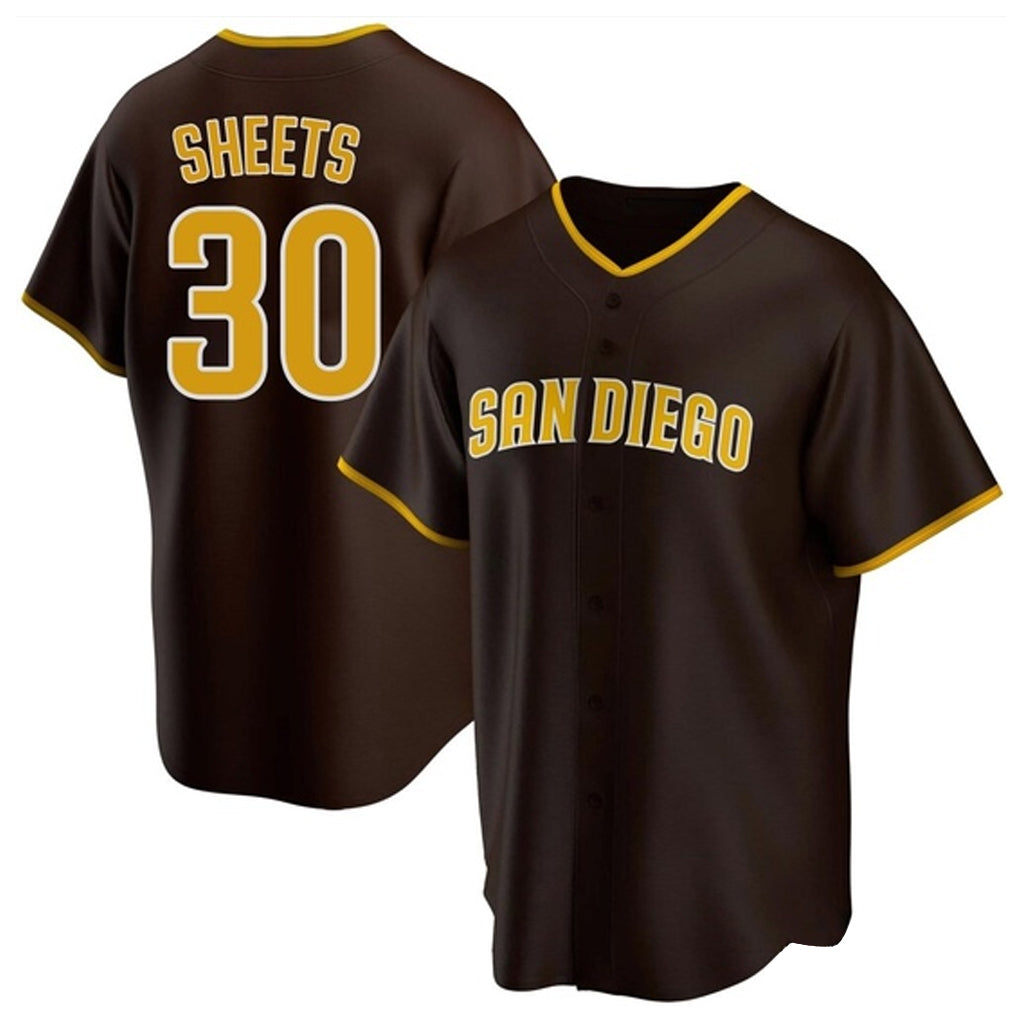 tocy S.Diego Padres #30 Gavin Sheets Player Brown Home Game Stitched Jerseys