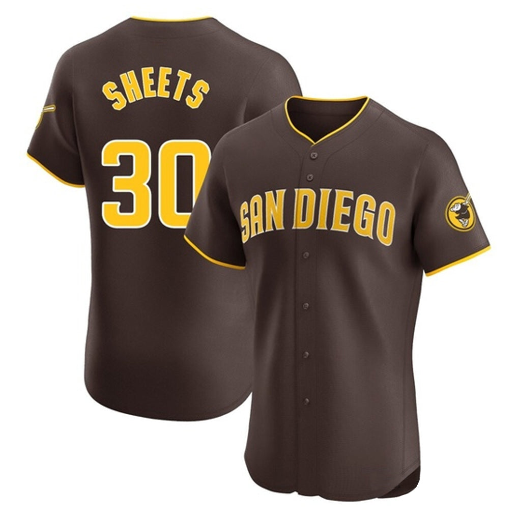 tocy S.Diego Padres #30 Gavin Sheets Player Brown Home Limited Elite Stitched Jerseys
