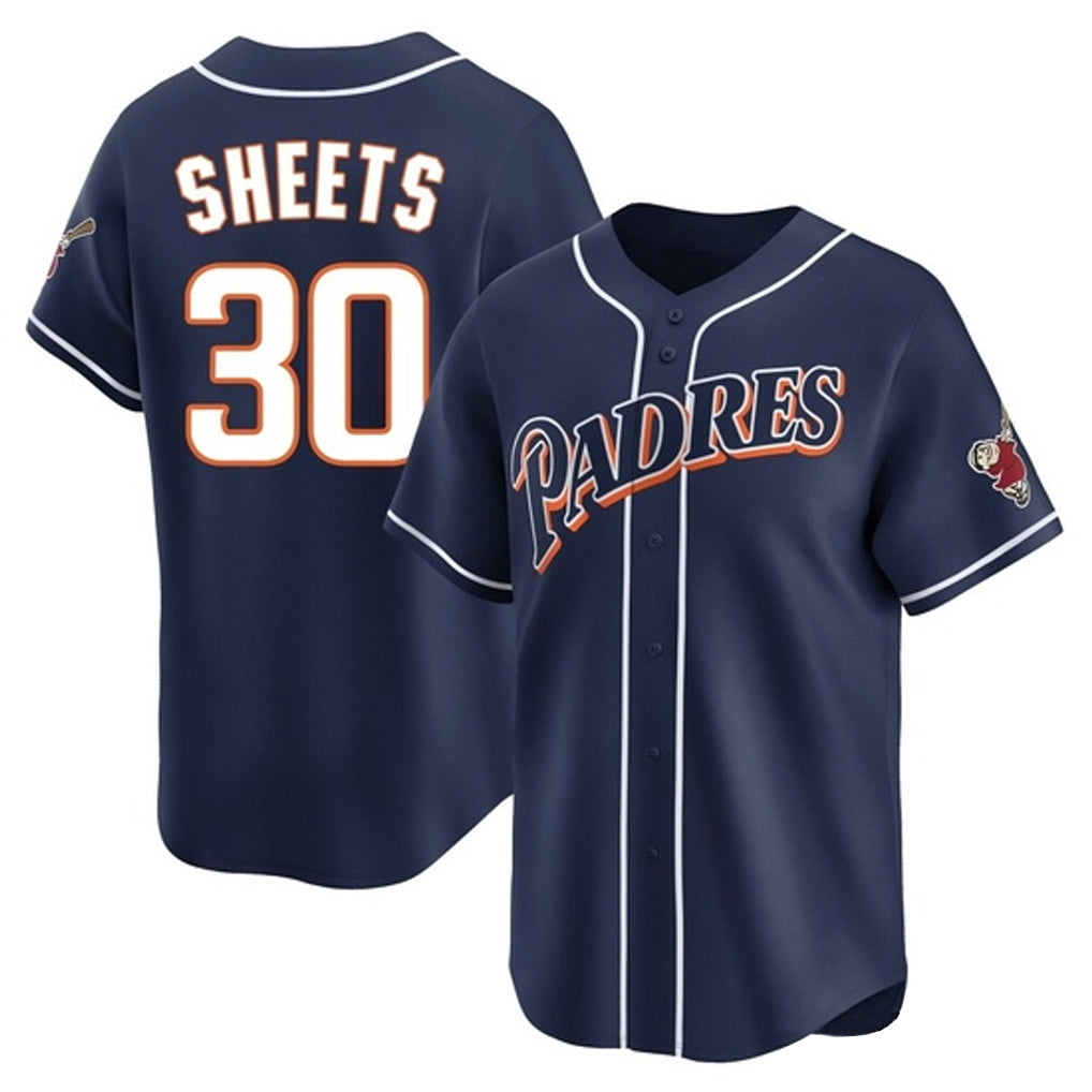 tocy S.Diego Padres #30 Gavin Sheets Player Navy Cooperstown Collection Limited Home Stitched Jerseys