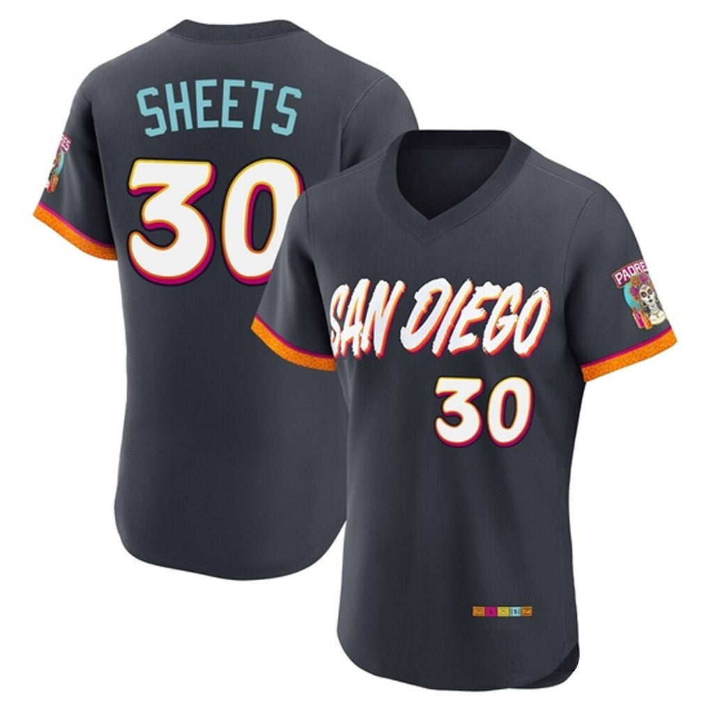 tocy S.Diego Padres #30 Gavin Sheets Player Obsidian 2026 City Connect Home Limited Elite T-shirt Stitched Jerseys