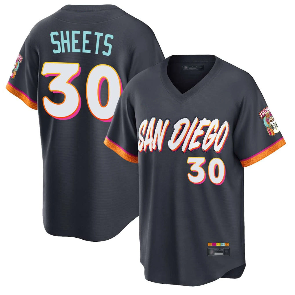 tocy S.Diego Padres #30 Gavin Sheets Player Obsidian 2026 City Connect Home Limited T-shirt Stitched Jerseys
