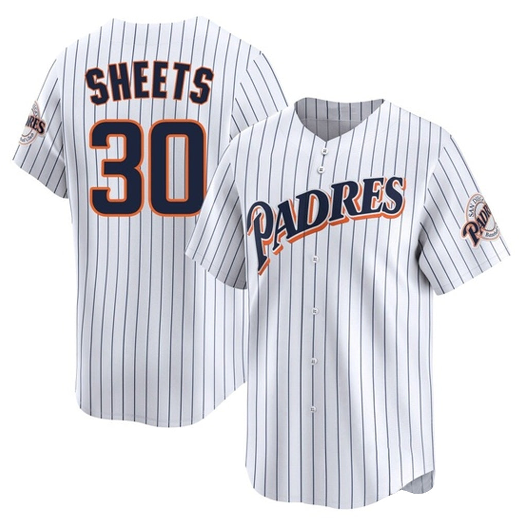 tocy S.Diego Padres #30 Gavin Sheets Player White Cooperstown Collection Limited Home Stitched Jerseys