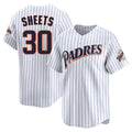 tocy S.Diego Padres #30 Gavin Sheets Player White Cooperstown Collection Limited Home Stitched Jerseys