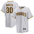 tocy S.Diego Padres #30 Gavin Sheets Player White Home Game Stitched Jerseys