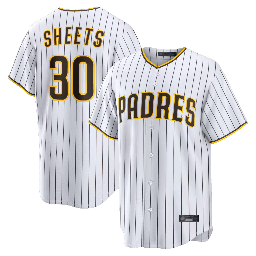 tocy S.Diego Padres #30 Gavin Sheets Player White Home Limited Game Stitched Jerseys