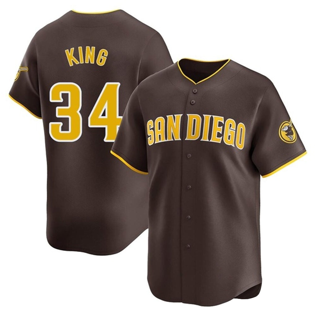 tocy S.Diego Padres #34 Michael King Player Brown Home Limited Stitched Jerseys