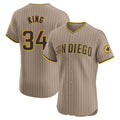 tocy S.Diego Padres #34 Michael King Player Khaki Home Limited Elite Stitched Jerseys