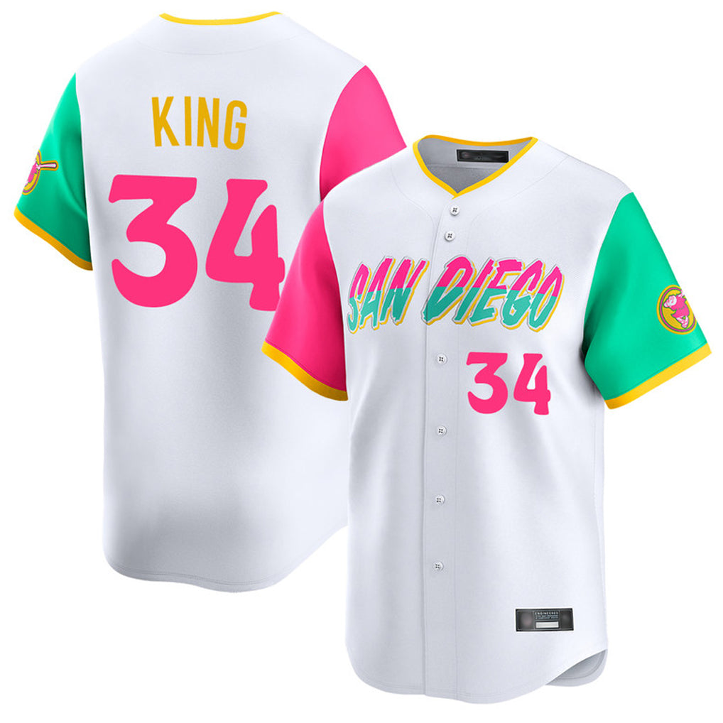 tocy S.Diego Padres #34 Michael King Player White City Connect Home Limited Stitched Jerseys