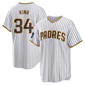 tocy S.Diego Padres #34 Michael King Player White Home Game Stitched Jerseys