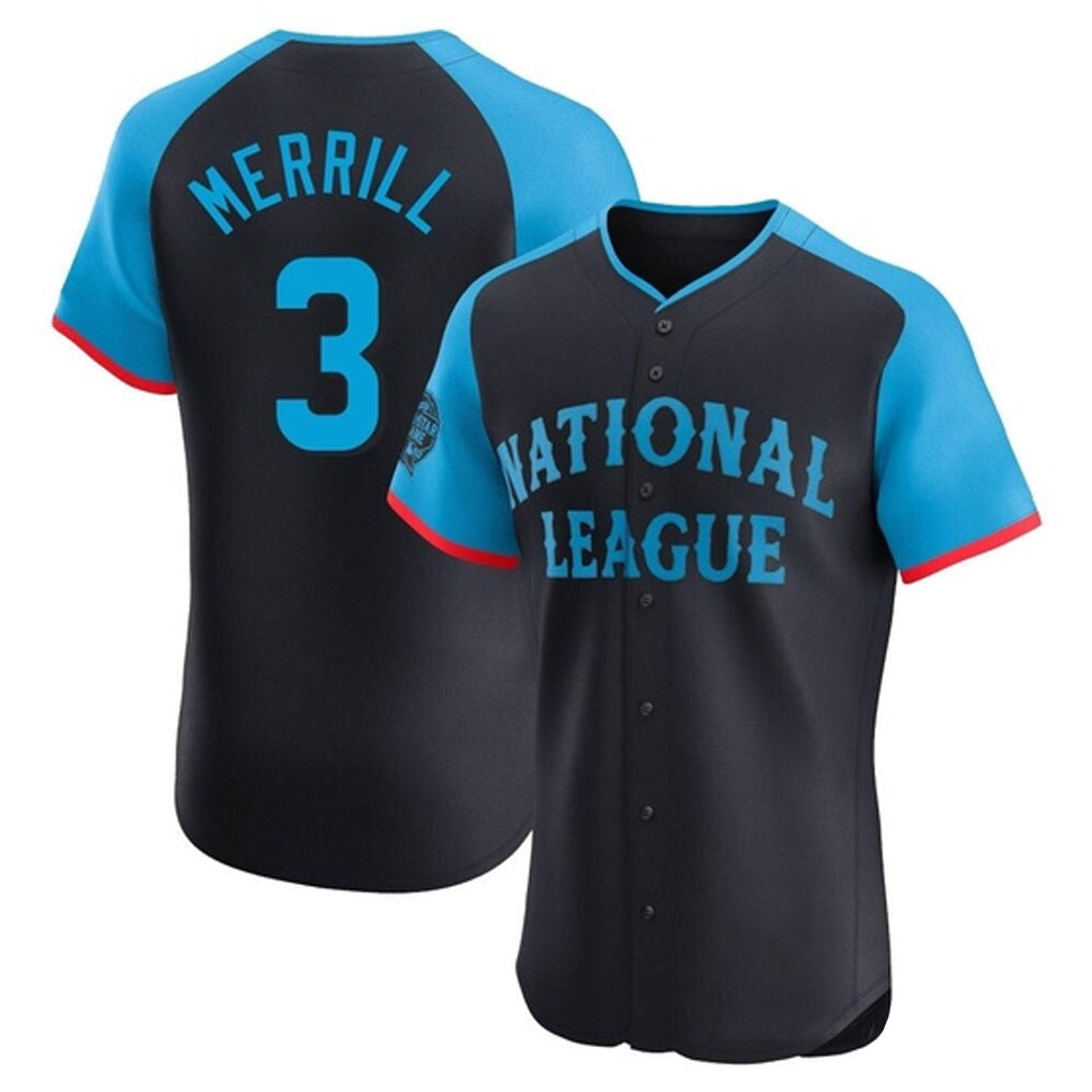 tocy S.Diego Padres #3 Jackson Merrill Player National League Navy All-Star Game Limited Elite Stitched Jerseys