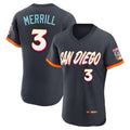 tocy S.Diego Padres #3 Jackson Merrill Player Obsidian 2026 City Connect Home Limited Elite T-shirt Stitched Jerseys