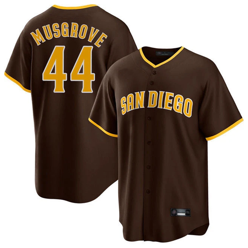 tocy S.Diego Padres #44 Joe Musgrove Player Brown Home Game Stitched Jerseys