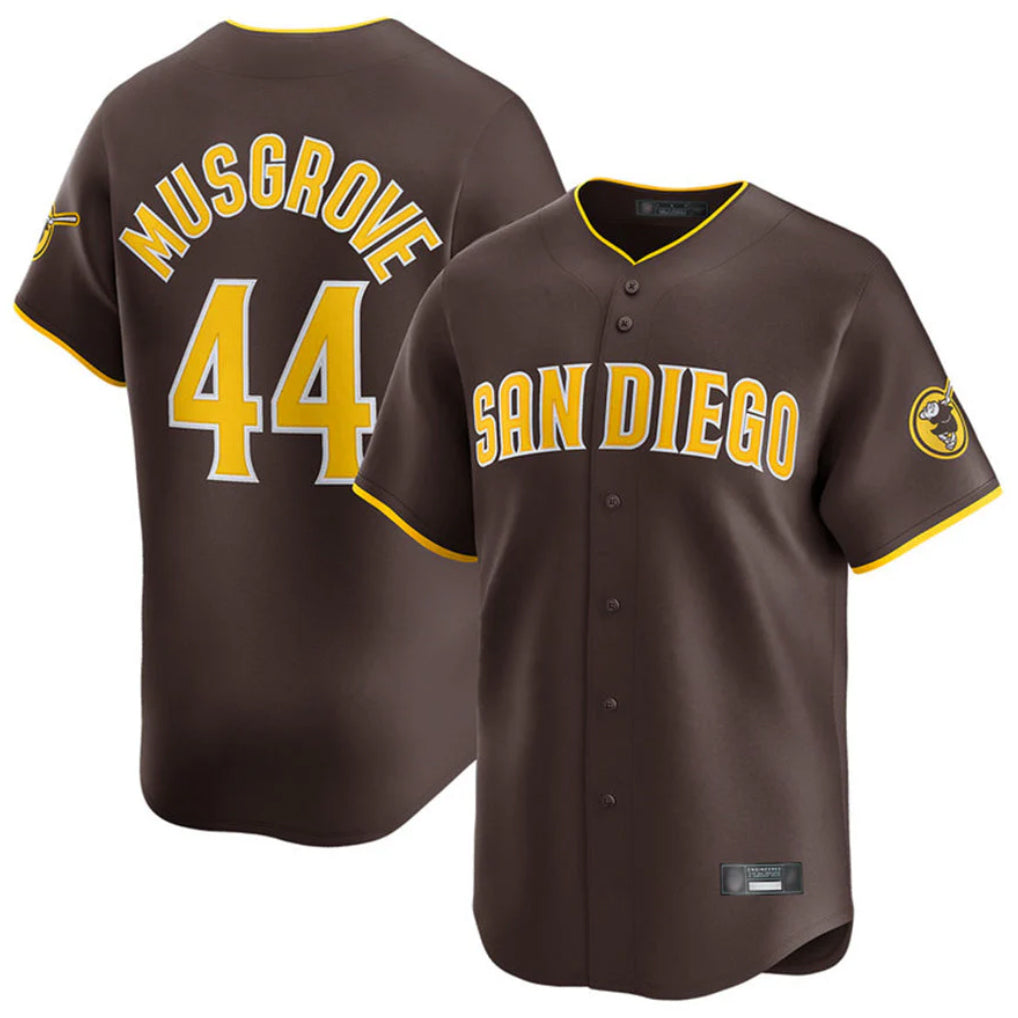 tocy S.Diego Padres #44 Joe Musgrove Player Brown Home Limited Stitched Jerseys