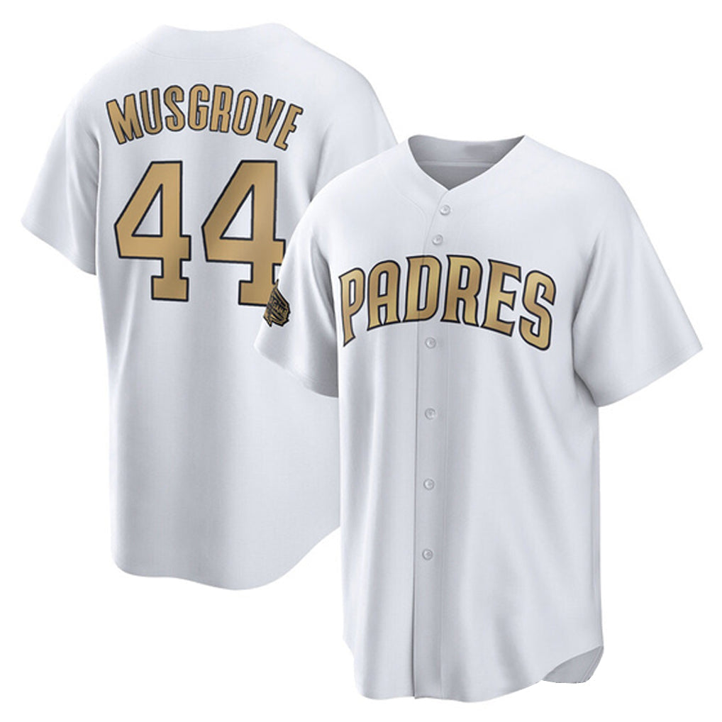 tocy S.Diego Padres #44 Joe Musgrove Player Gold All-Star Home Game Stitched Jerseys