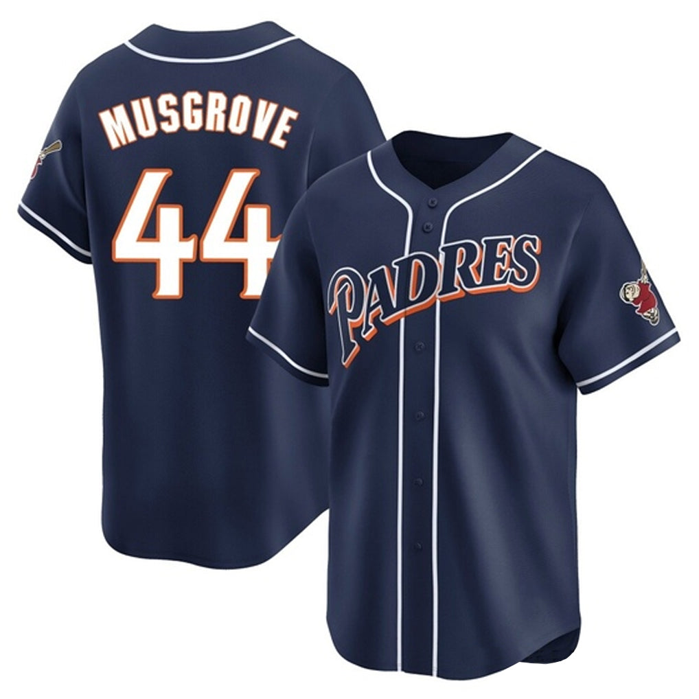 tocy S.Diego Padres #44 Joe Musgrove Player Navy Cooperstown Collection Limited Home Stitched Jerseys