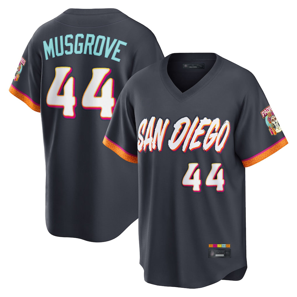 tocy S.Diego Padres #44 Joe Musgrove Player Obsidian 2026 City Connect Home Limited T-shirt Stitched Jerseys