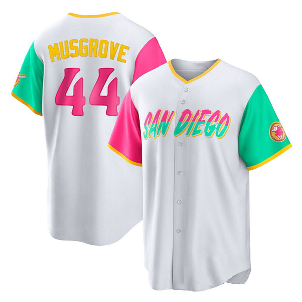tocy S.Diego Padres #44 Joe Musgrove Player White City Connect Home Game Stitched Jerseys